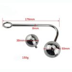 Anal Hook Sex Toys 2 Replaceable Balls Stainless Steel Butt Plug Bandage - 6
