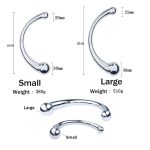 Double Head Stainless Steel G Spot Wand Butt Massage Stick Metal Penis P-spot Stimulator Anal Plug Dildo Sex Toy For Women Men - 6