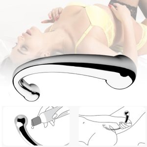 Double Head Stainless Steel G Spot Wand Butt Massage Stick Metal Penis P-spot Stimulator Anal Plug Dildo Sex Toy For Women Men - 2
