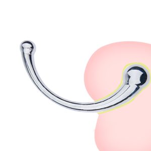 Double Head Stainless Steel G Spot Wand Butt Massage Stick Metal Penis P-spot Stimulator Anal Plug Dildo Sex Toy For Women Men