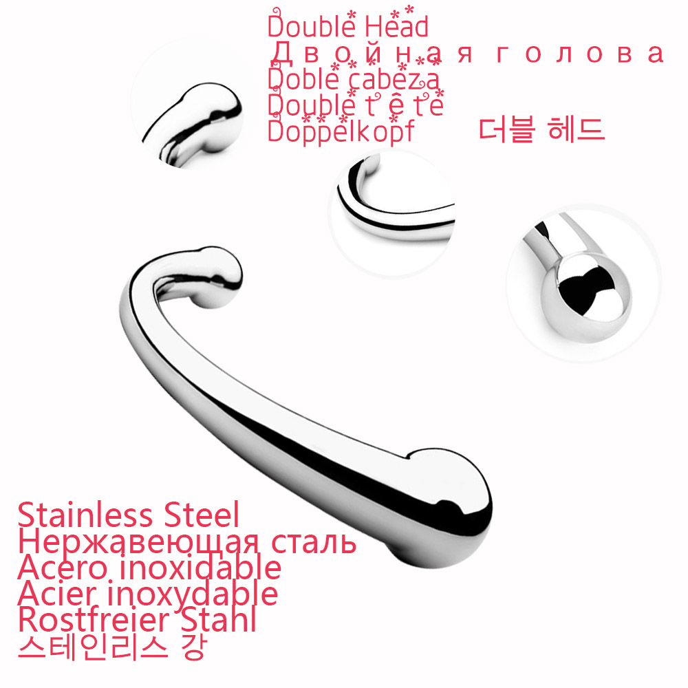 Stainless Steel Dualend Gspot Wand Pspot Stimulator Anal Plug Dildo For Men Women Prostate Massager Adult Sex Toy - 2