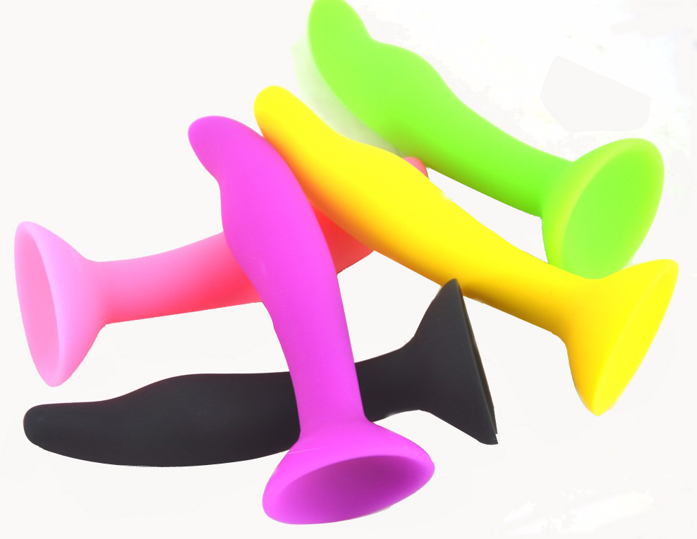 Mini Silicone Anal Plug Fluorescent Gspot Stimulator Suction Dildo Masturbator Adult Sex Toy Product - 15