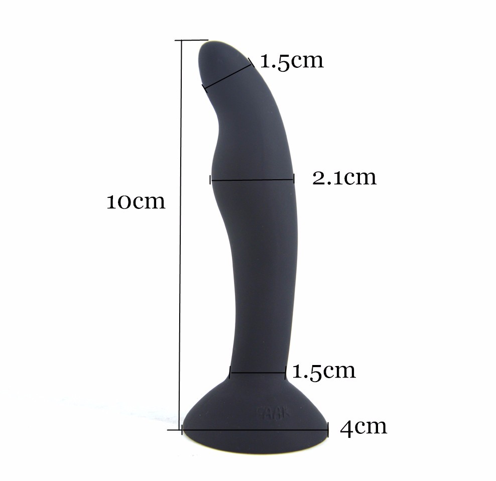 Mini Silicone Anal Plug Fluorescent Gspot Stimulator Suction Dildo Masturbator Adult Sex Toy Product - 1