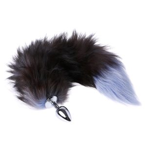 Love Faux Fox Tail Butt Anal Plug Toy Massager Metal Silicone Stimulation Anus Adult Sex For Couple Men