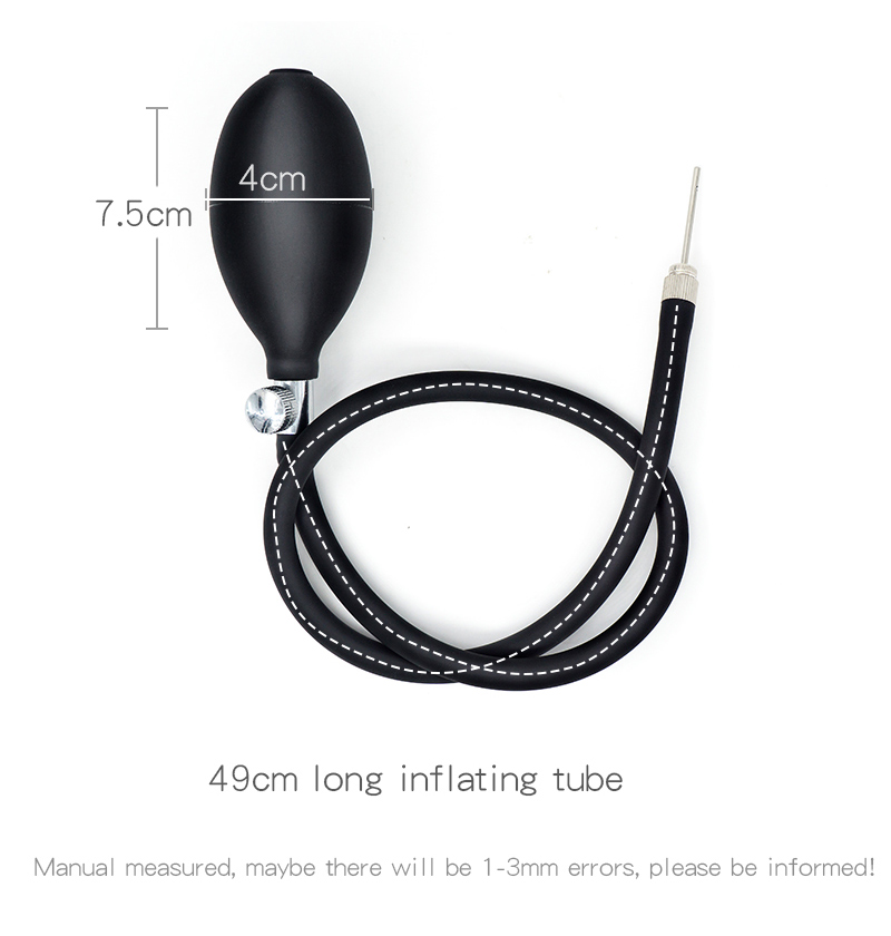 Huge Inflatable Anal Beads Plug With Cock Ring Prostate Massager Anus Expansion Adult Sex Toys For Men - 13