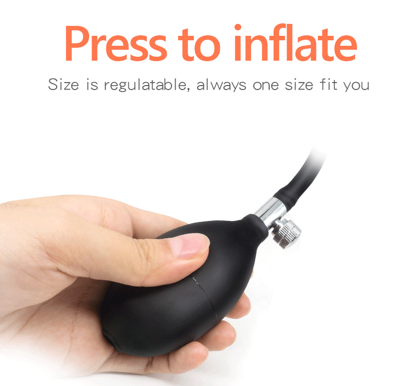 Huge Inflatable Anal Beads Plug With Cock Ring Prostate Massager Anus Expansion Adult Sex Toys For Men - 8