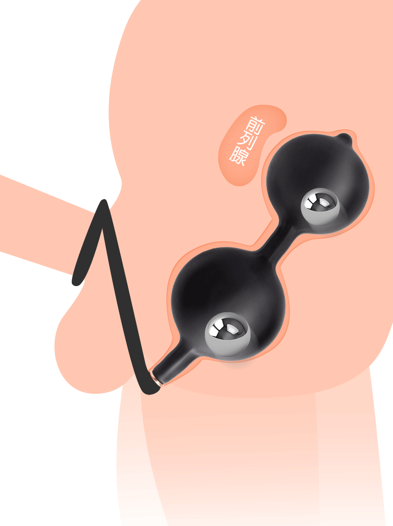 Huge Inflatable Anal Beads Plug With Cock Ring Prostate Massager Anus Expansion Adult Sex Toys For Men - 7