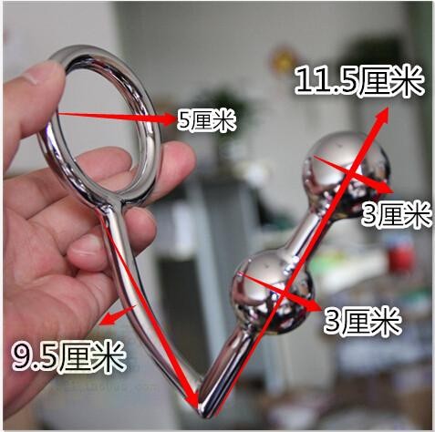 Stainless Steel Male Chastity Device Dual Ball Design With Anal Intruder Plug Bdsm Sex Toy - 2