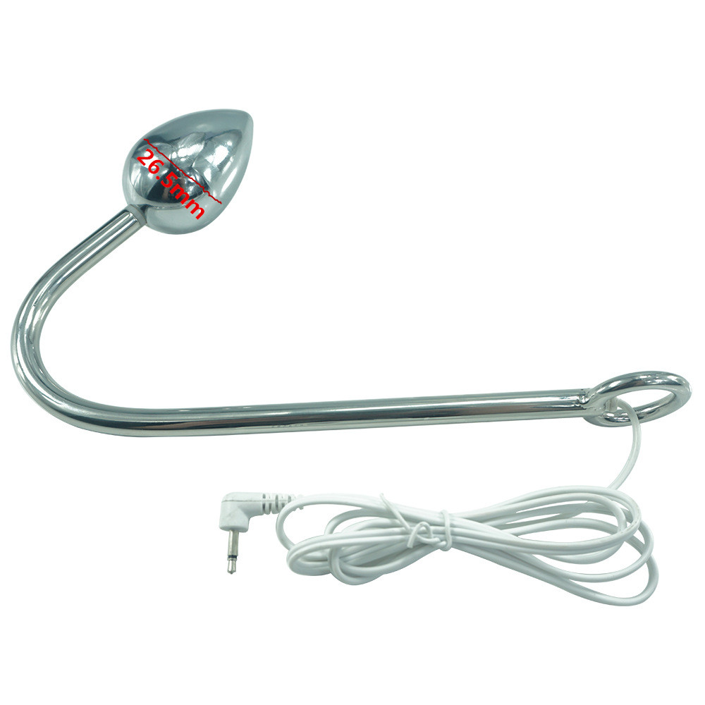 Electric Shock Stainless Steel Anal Hook 2535mm Vibration Stimulation Gspot Beads Butt Plug For Sexual Pleasure - 9