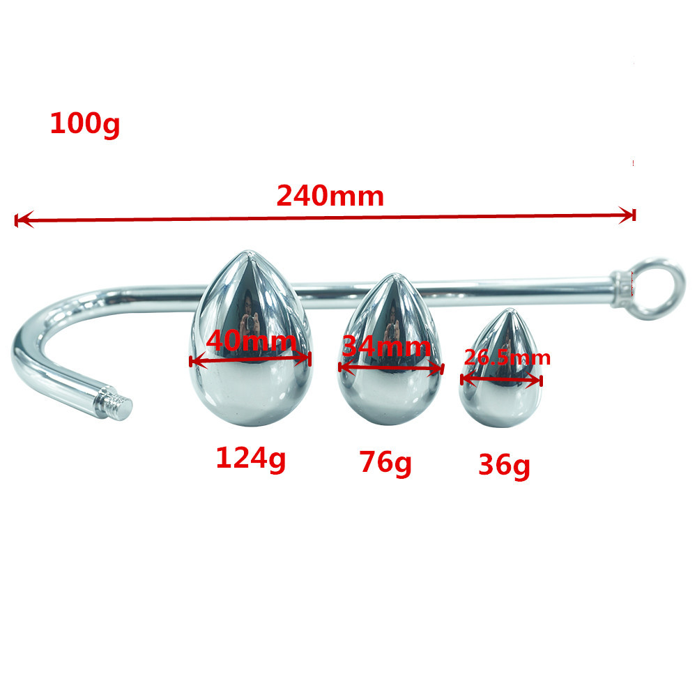 Electric Shock Stainless Steel Anal Hook 2535mm Vibration Stimulation Gspot Beads Butt Plug For Sexual Pleasure - 8