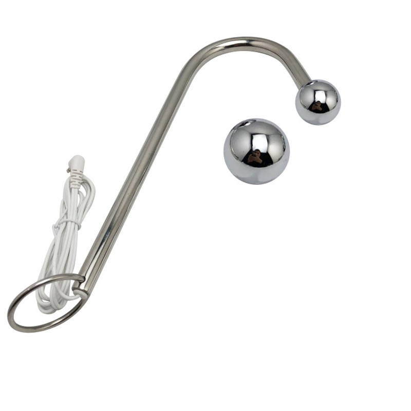 Electric Shock Stainless Steel Anal Hook 2535mm Vibration Stimulation Gspot Beads Butt Plug For Sexual Pleasure - 4