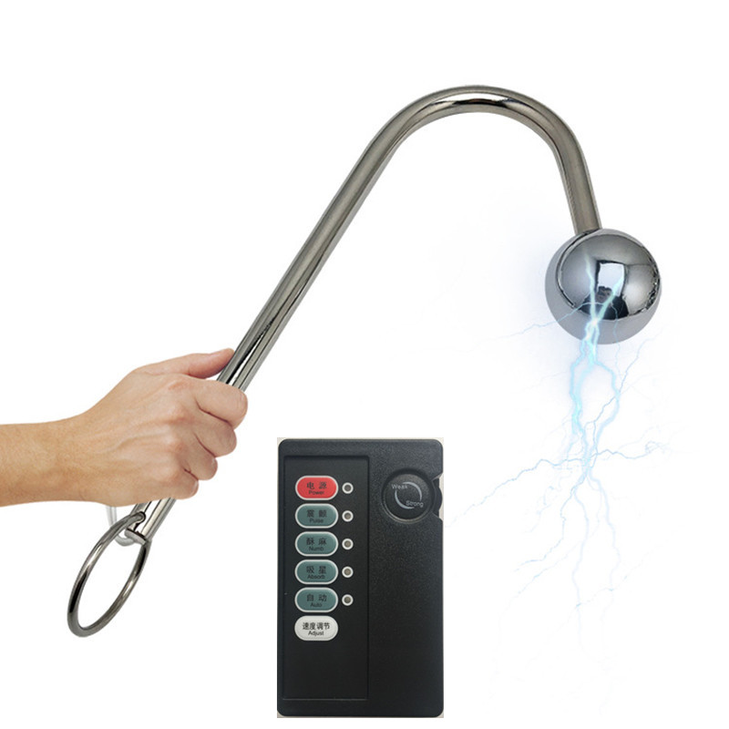 Electric Shock Stainless Steel Anal Hook 2535mm Vibration Stimulation Gspot Beads Butt Plug For Sexual Pleasure - 3
