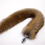 78cm Super Long Fox Tail Anal Plug 3size Metal Dilatador Beads Butt Sexy Stimulate Sex Toys For Woman Adult Games - 6