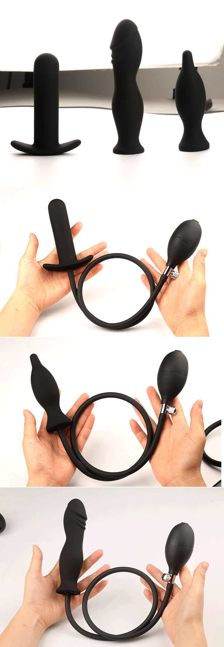 Extralarge Inflatable Anal Butt Plug Expandable Huge Dildo Pump Adult Sexual Pleasure Toy Ultimate Extender Balls - 8