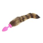Funny Adult Sex Toy Smooth Faux Fur Fox Tail Silicone Butt Anal Plug Romance Games - 5