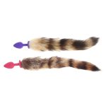 Funny Adult Sex Toy Smooth Faux Fur Fox Tail Silicone Butt Anal Plug Romance Games - 3
