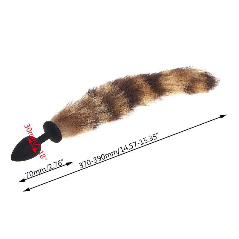 Silicone Fox Tail Anal Plug Adult Romance Game Sensual Faux Fur Sex Toy For Pleasure - 3