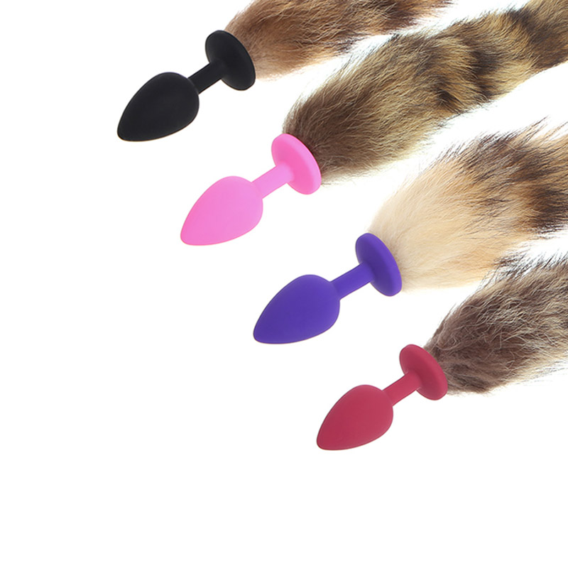 Silicone Fox Tail Anal Plug Adult Romance Game Sensual Faux Fur Sex Toy For Pleasure - 2