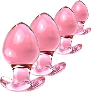 125x 66mm Huge Smooth Crystal Glass Black Pink Dildo Anal Dilation Butt Plug Sex Toys For Men Women Big Ass Buttplug