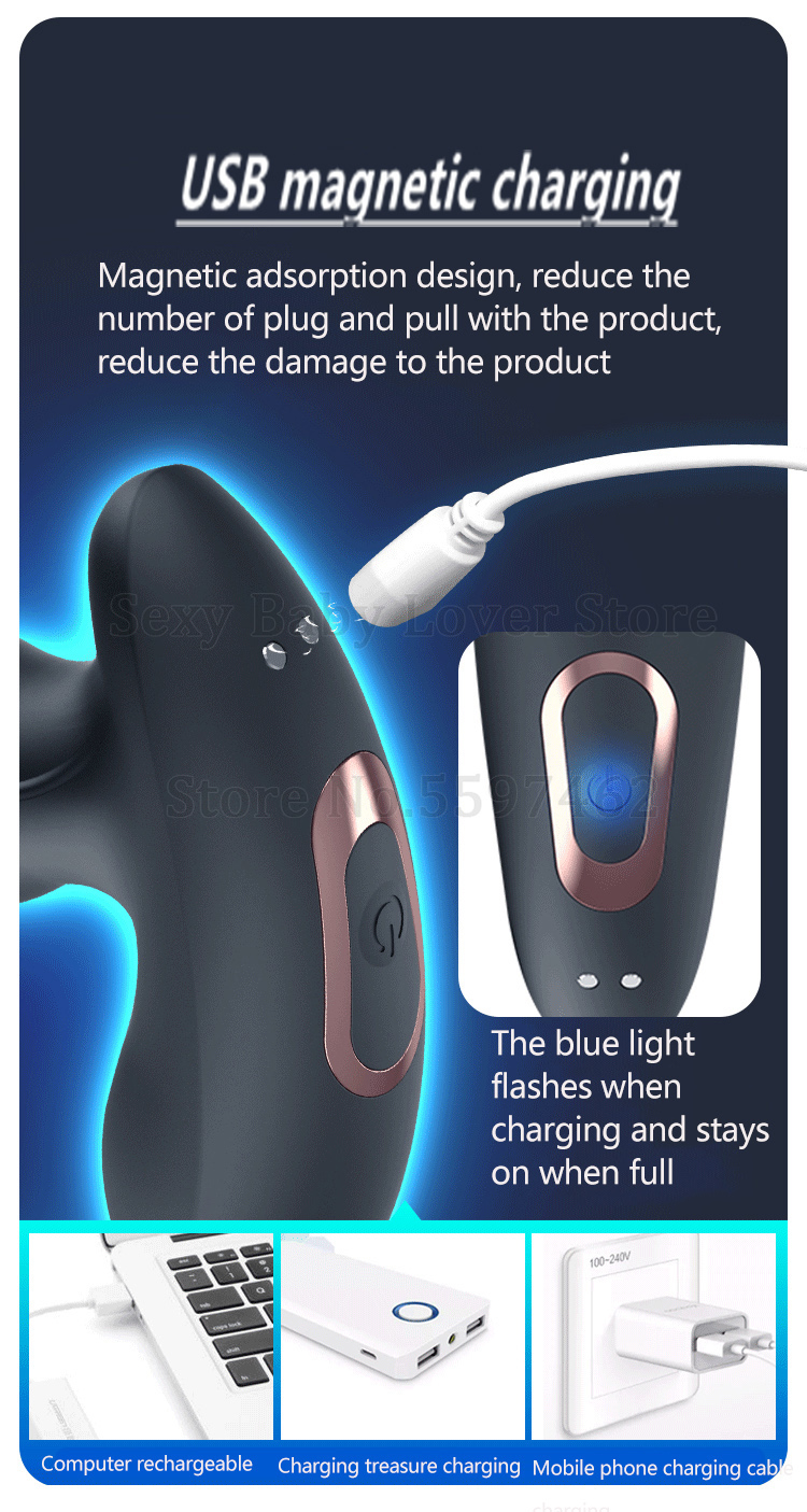 Wireless Remote Anal Vibrator Male Prostate Massager Vibrating Butt Plug Masturbation Toy Adult Pleasure Products For Men Gay - 20