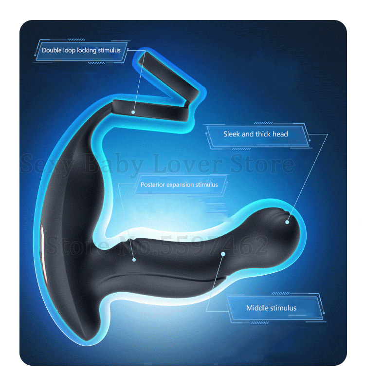 Wireless Remote Anal Vibrator Male Prostate Massager Vibrating Butt Plug Masturbation Toy Adult Pleasure Products For Men Gay - 19