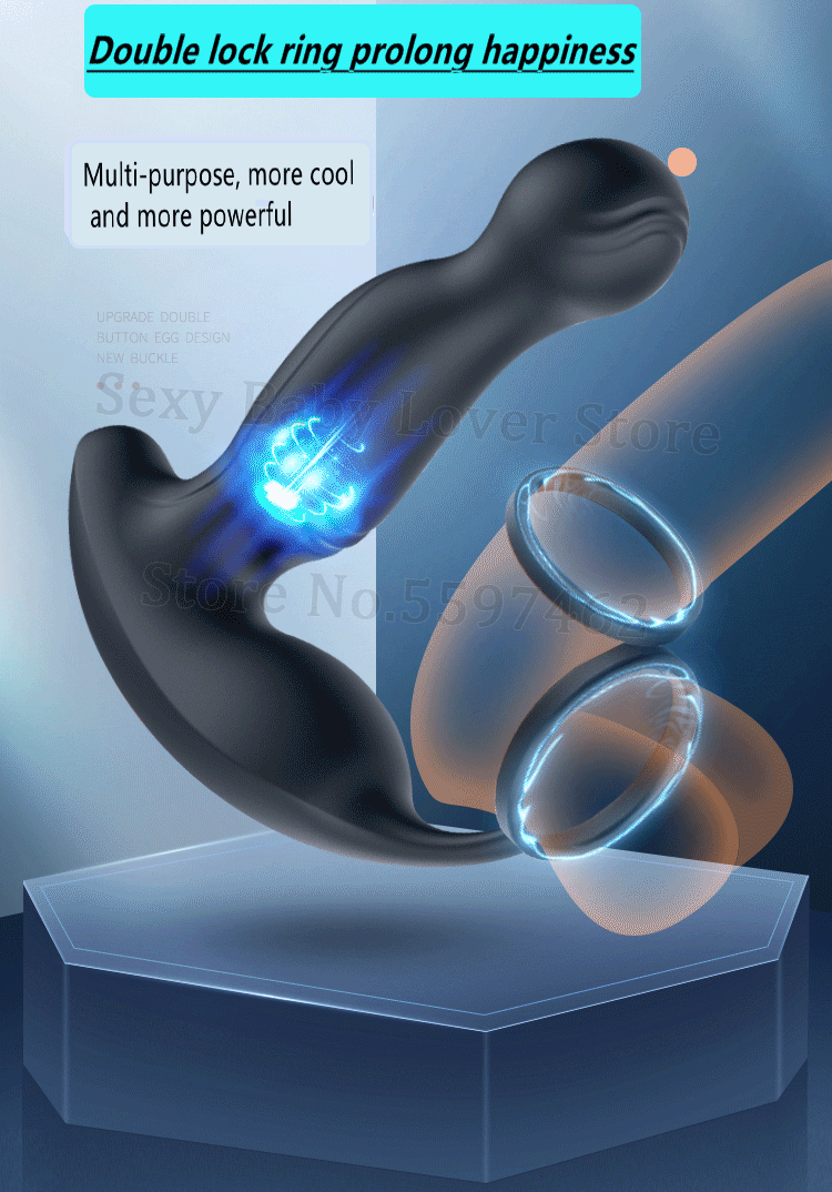 Wireless Remote Anal Vibrator Male Prostate Massager Vibrating Butt Plug Masturbation Toy Adult Pleasure Products For Men Gay - 12