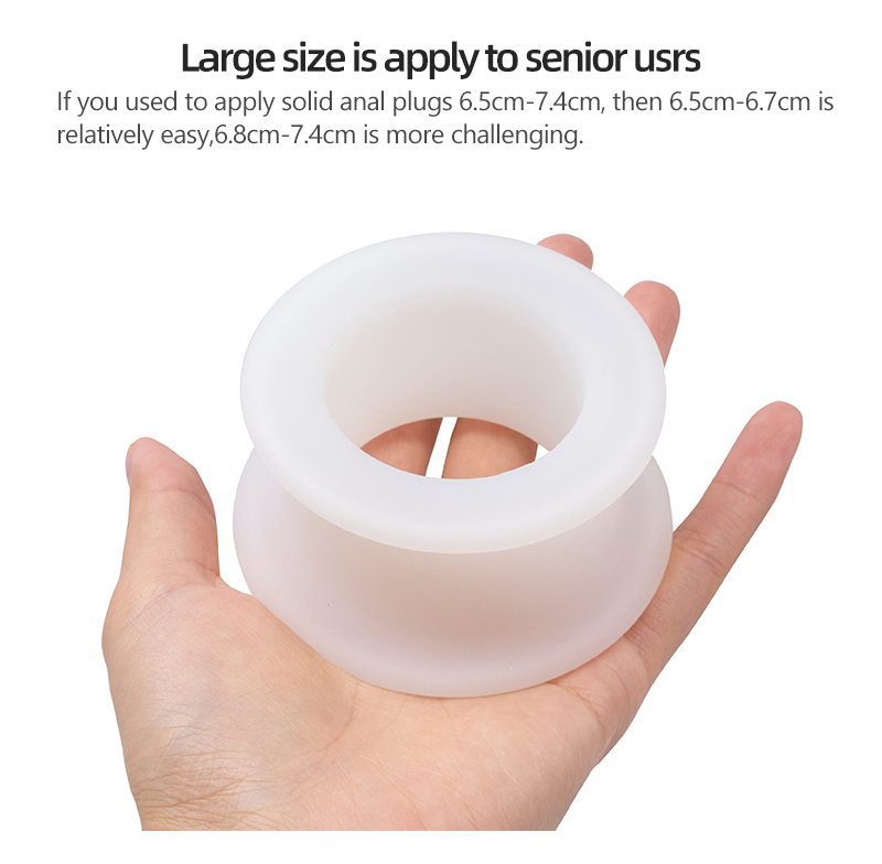 Large Silicone Prostate Massager Anal Plug And Vaginal Ring Hollow Speculum Sex Toys - 7