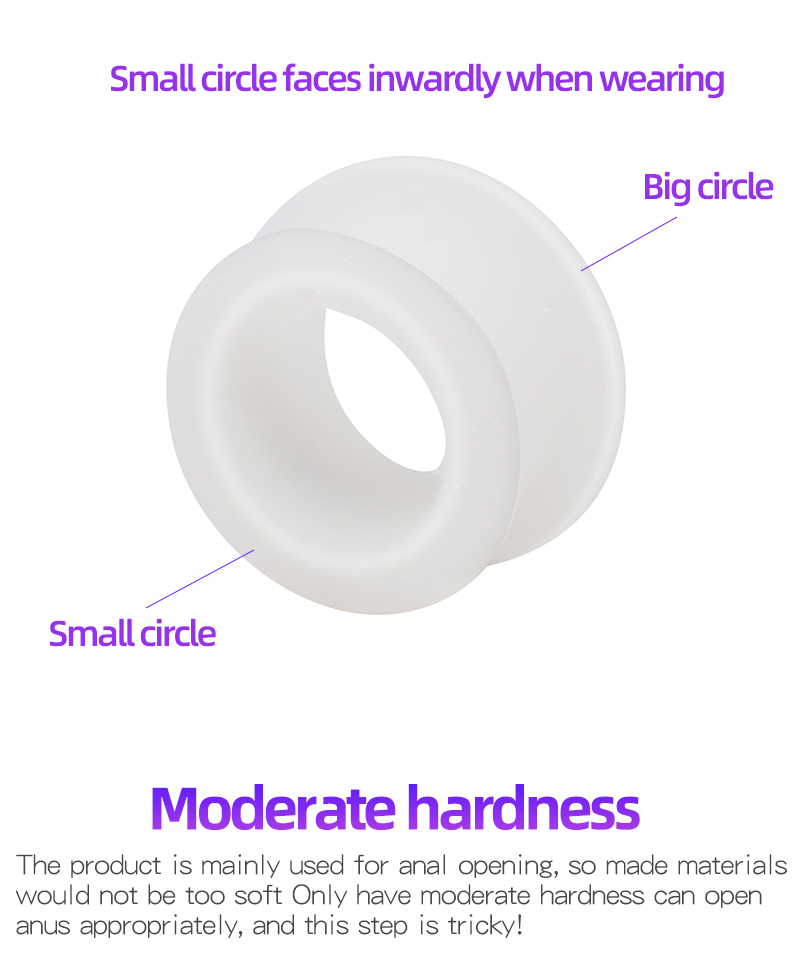Large Silicone Prostate Massager Anal Plug And Vaginal Ring Hollow Speculum Sex Toys - 3