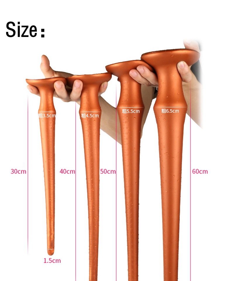 60cm Extralong Supersoft Realistic Dildo Anal Plug Prostate Massager Vibrating Sex Toy For Men And Women - 3
