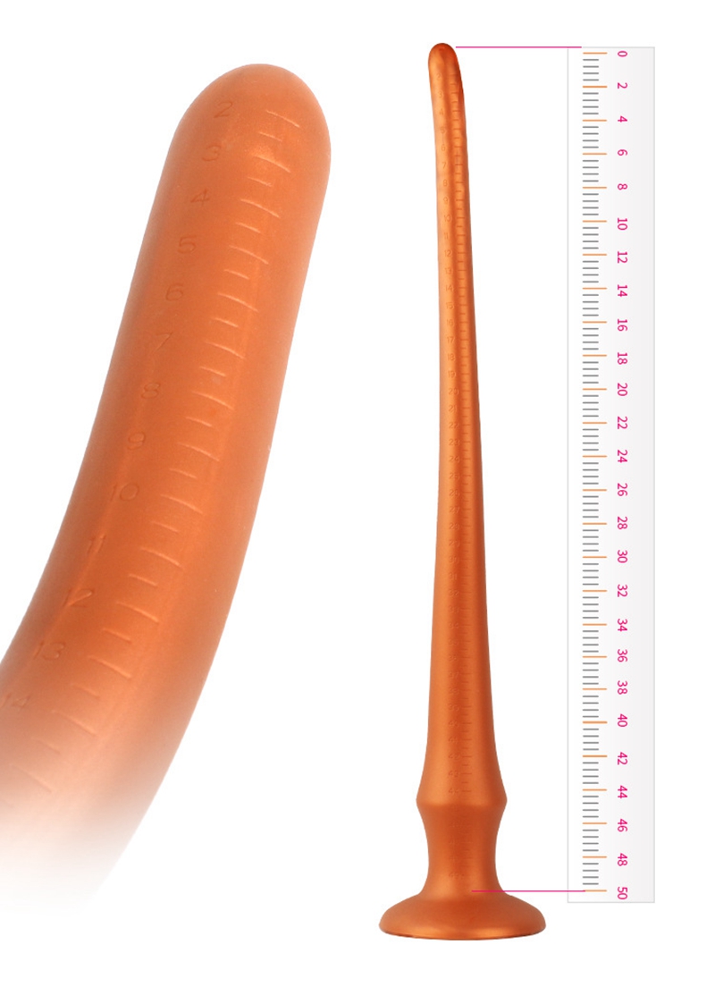 60cm Extralong Supersoft Realistic Dildo Anal Plug Prostate Massager Vibrating Sex Toy For Men And Women - 1