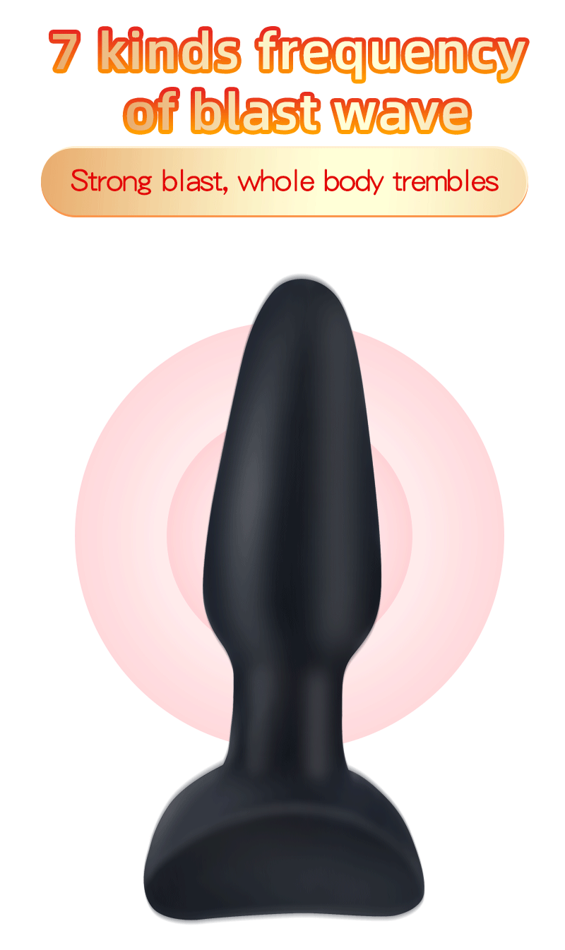 7frequency Vibrating Prostate Massager Remote Control Anal Plug Bdsm Toy Adult Intimacy Product For Men - 2