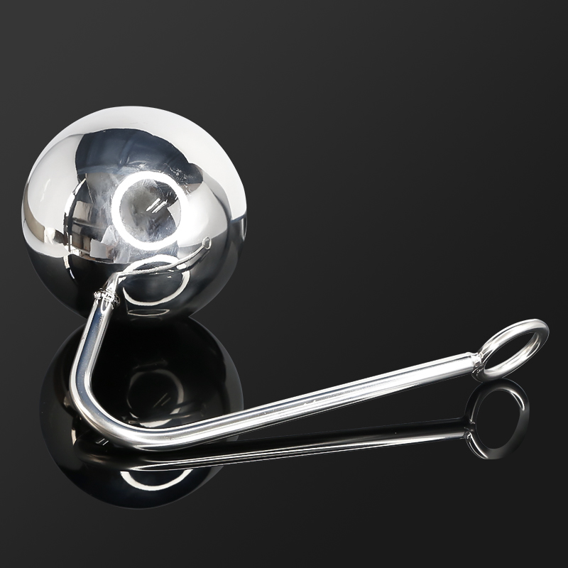 Metal Anal Hook Butt Plug Prostate Massager For Men Bdsm Design Sex Toy Giant Ball Design - 4
