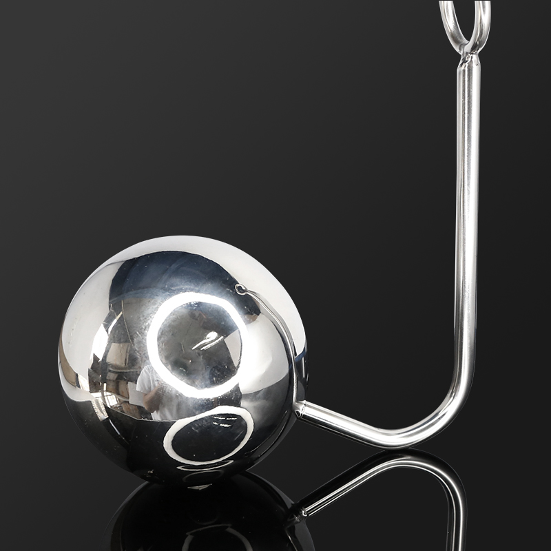 Metal Anal Hook Butt Plug Prostate Massager For Men Bdsm Design Sex Toy Giant Ball Design - 3