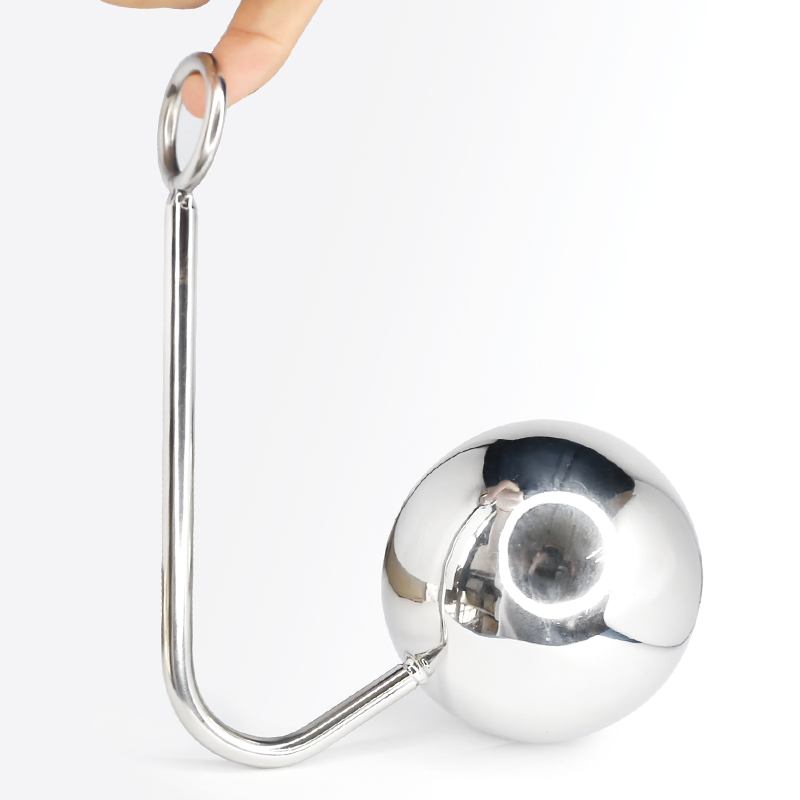 Metal Anal Hook Butt Plug Prostate Massager For Men Bdsm Design Sex Toy Giant Ball Design - 1
