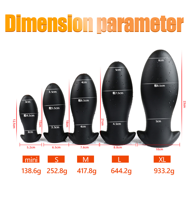 Quality Silicone Huge Anal Plug Super Soft Prostate Massager For Intense Anus Stimulation - 15