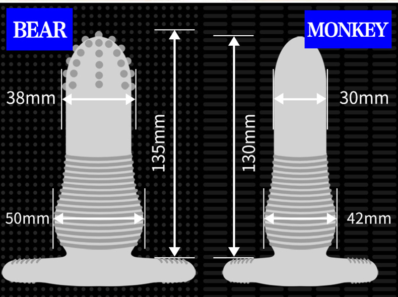 Silicone Anal Beads Hollow Butt Plug And Penis Sleeve For Men Adult Male Masturbator Toy - 2