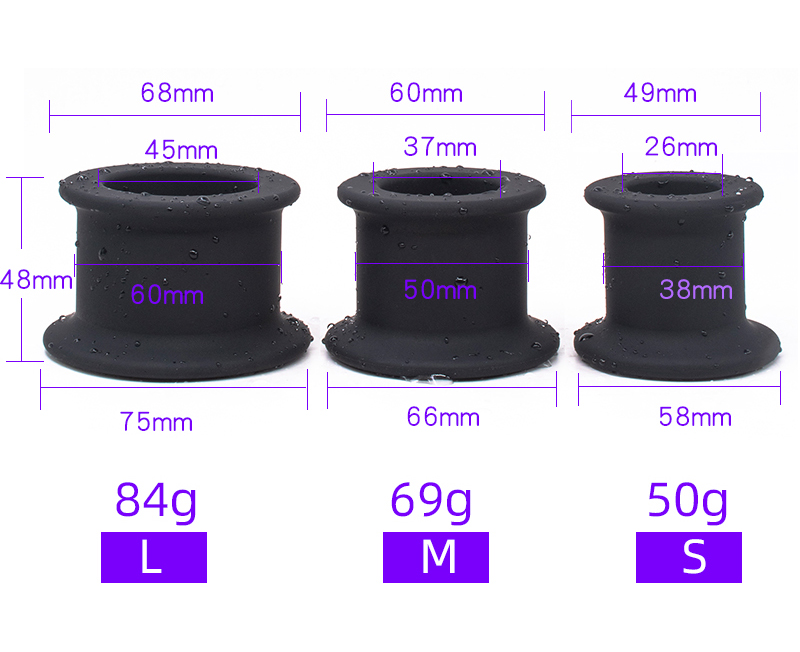 Large Pure Silicone Hollow Anal Plug Prostate Massager Sm Toy Anus Expander Masturbation Aid - 10