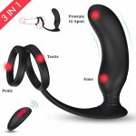 Prostate Massager Male Anal Butt Plug Vibrators Penis Ring Wireless Remote Control 9 Vibration Mode Adults Sex Toys For Men Gay - 2