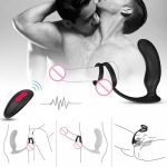 Prostate Massager Male Anal Butt Plug Vibrators Penis Ring Wireless Remote Control 9 Vibration Mode Adults Sex Toys For Men Gay