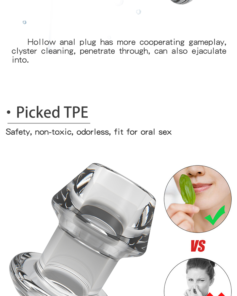 Adult Diary Anal Shower Hollow Prostate Massager Enema Butt Plug Anus Stopper With Comfortable Inserts - 15
