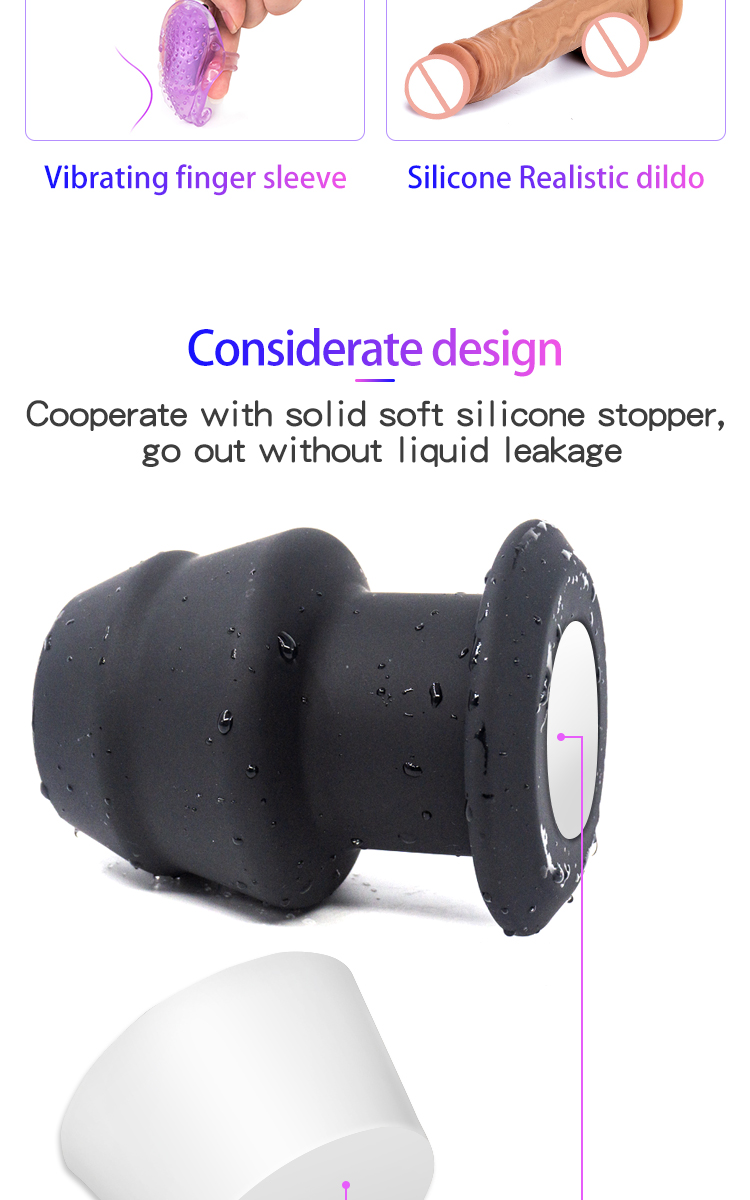 Adult Diary Anal Shower Hollow Prostate Massager Enema Butt Plug Anus Stopper With Comfortable Inserts - 4