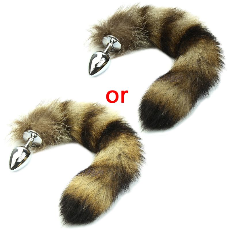 Quality Faux Raccoon Tail Anal Plug Erotic Adult Sex Toy For Romantic Pleasure - 1