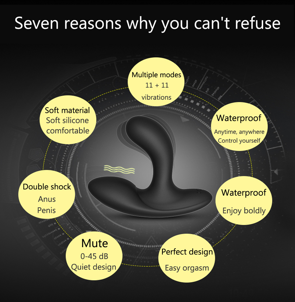Wireless Silicone Prostate Massager Remotecontrolled Anal Sex Toy Male Butt Plug For Sm Gay Stimulation Delayed Ejaculation - 8