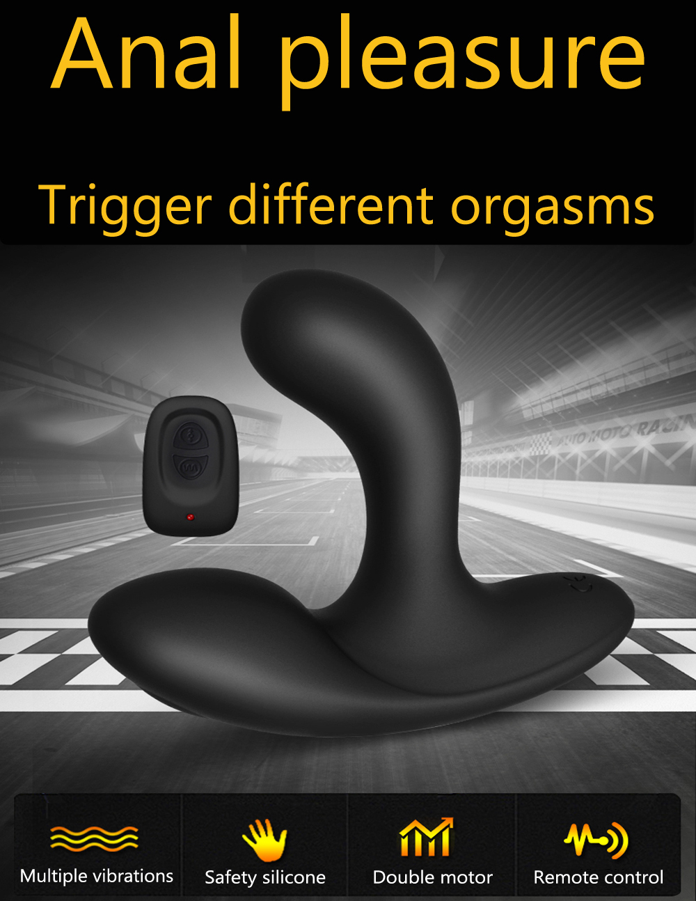 Wireless Silicone Prostate Massager Remotecontrolled Anal Sex Toy Male Butt Plug For Sm Gay Stimulation Delayed Ejaculation - 1