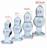Glass Anal Buttplug Diameter 44 50 60 70mm Big Beads Butt Plug Female Vaginal Ball Sex Toys For Men Women - 2