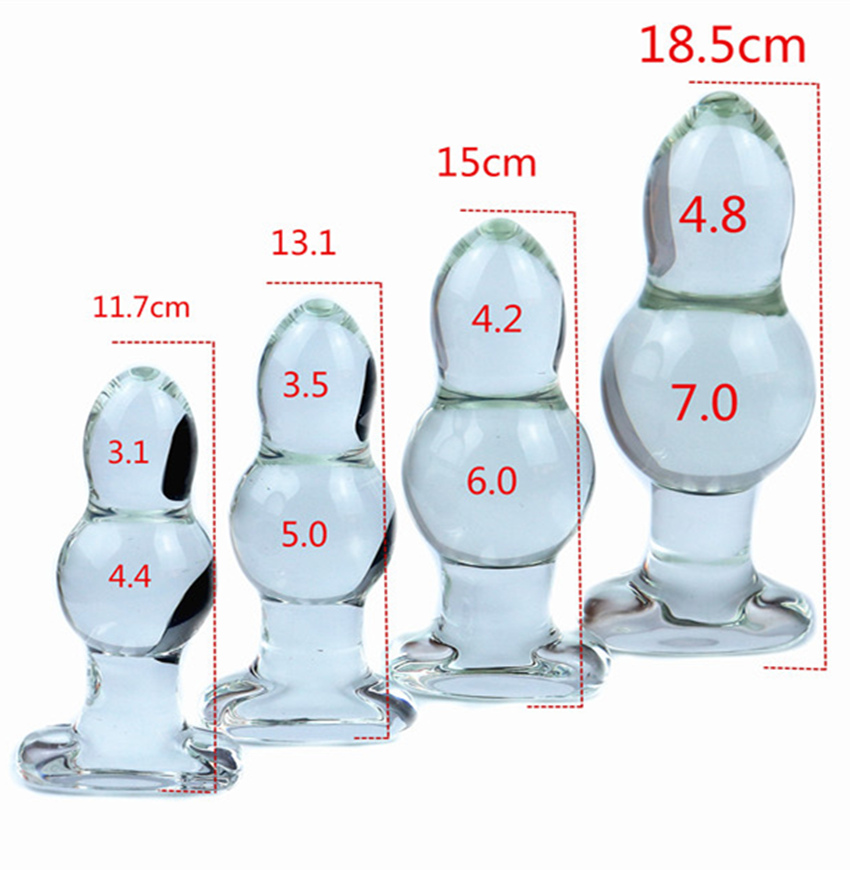 Quality Glass Anal Beads 4470mm Diameter Unisex Butt Plug Vaginal Ball Erotic Sex Toys For Men And Women - 9