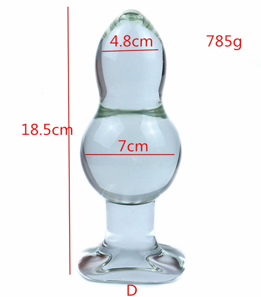 Quality Glass Anal Beads 4470mm Diameter Unisex Butt Plug Vaginal Ball Erotic Sex Toys For Men And Women - 4