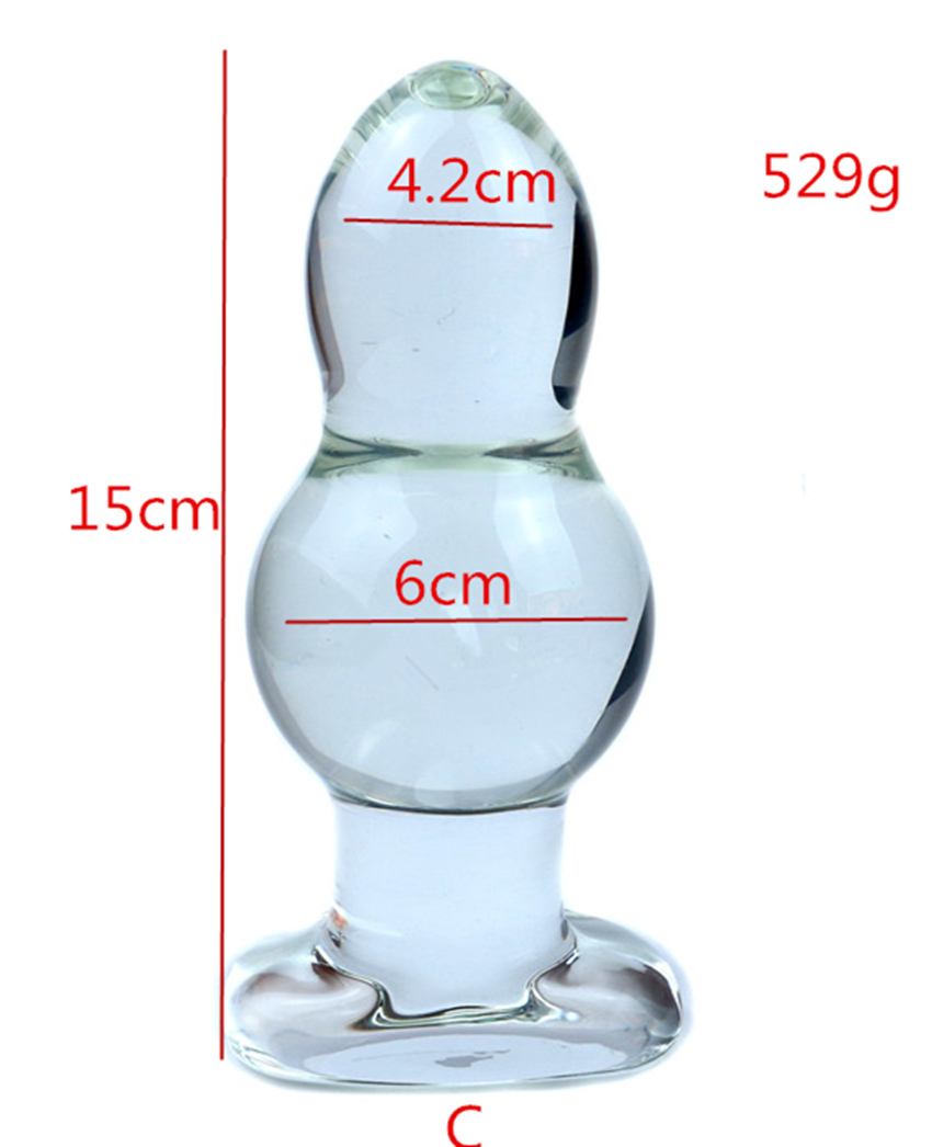 Quality Glass Anal Beads 4470mm Diameter Unisex Butt Plug Vaginal Ball Erotic Sex Toys For Men And Women - 2