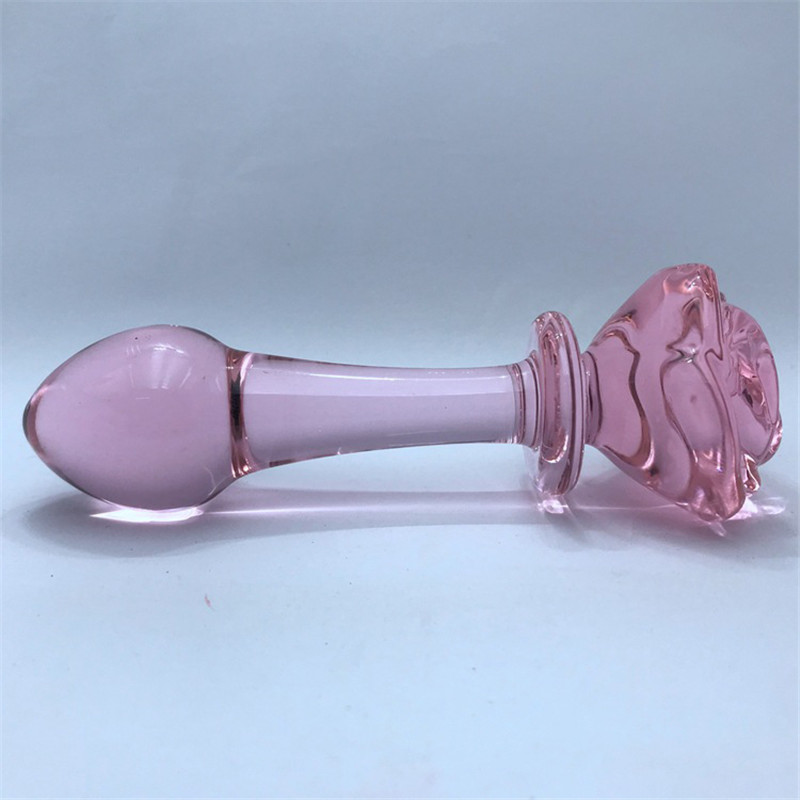 Pink Rose Glass Dildo Versatile 3style Design For Vaginal Anal Play Womens Selfcomfort Sex Toy - 4