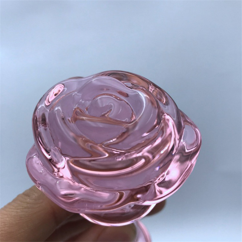 Pink Rose Glass Dildo Versatile 3style Design For Vaginal Anal Play Womens Selfcomfort Sex Toy - 2